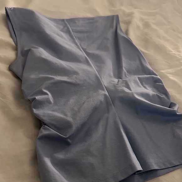 COS Sky Blue Ruched Tank Top - Picture 4 of 4